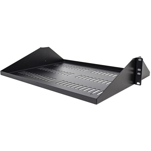 StarTech.com 2U Vented Server Rack Shelf - Center Mount Fixed 14" Deep Cantilever Rackmount Tray for 19" Data/AV/Network w
