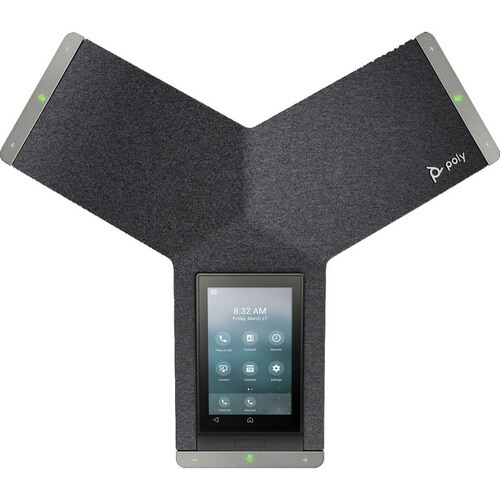 Poly Trio C60 NR ID estação conferência - Bluetooth, Wi-Fi - Tabletop - Cinzento, Dourado - Compatível com TAA - 3 x Total
