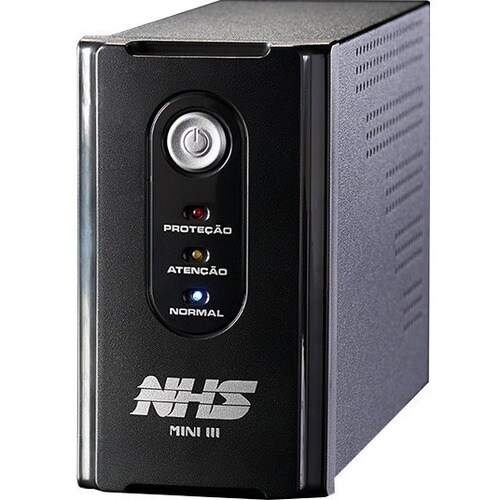 NOBREAK NHS MINI SENOIDAL (600VA/B.7AH/PRETO/S/SENSOR)