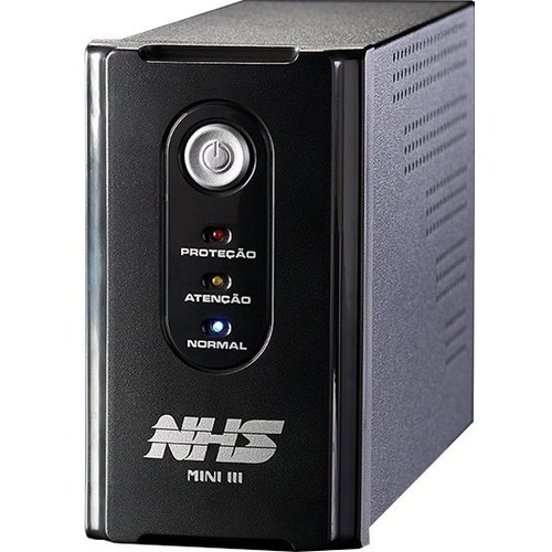NOBREAK NHS MINI SENOIDAL (600VA/B.7AH/PRETO/RS232)