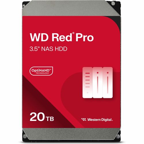 WD Red Pro WD201KFGX 20 TB Hard Drive - 3.5" Internal - SATA (SATA/600) - Conventional Magnetic Recording (CMR) Method - N