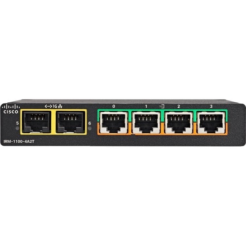 Cisco IRM-1100-4A2T Expansion Module - 4 x RS-232/422/485 Serial, 2 x RJ-45 1000Base-T Network LAN - 1 - For Data Networki