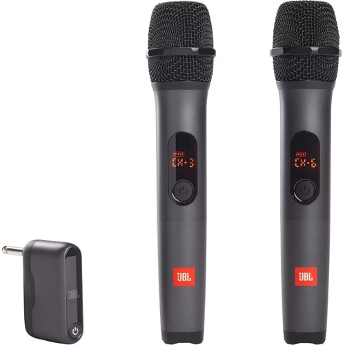 JBL Wireless Microphone - Black - RF - 65 Hz to 15 kHz - Cardioid