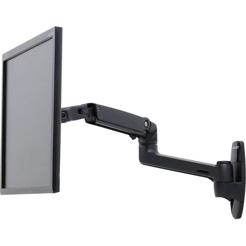 LX Monitor Arm in Schwarz - Wandhalterung mit patentierter CF-Technologie für Bildschirme bis 34 Zoll, 33cm Höhenverstellu