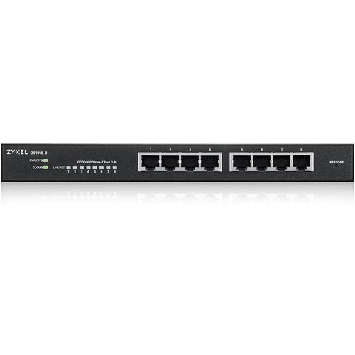 GS1915-8 Smart Managed Layer2 NebulaFlex Switch 8-port GbE Smart Switch, NebulaFlex, desktop, fanless
