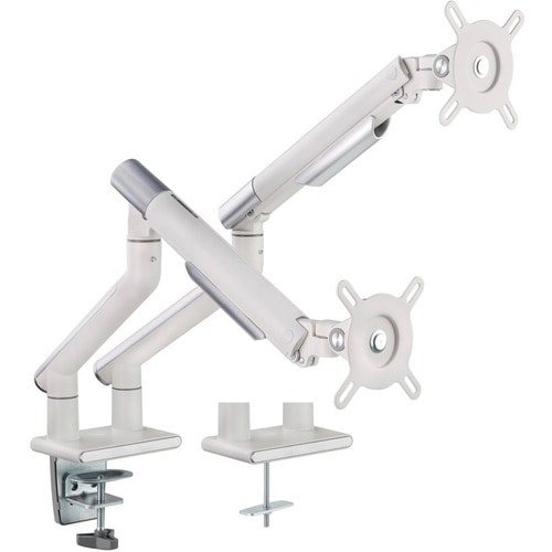 Amer Mounts HYDRA2A Desk Mount for Display Screen, Curved Screen Display, Monitor - Space Gray, Textured White - 2 Display