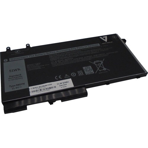 Batterie V7 D-W8GMW-V7E - 3-cellule Lithium ion (Li-Ion) - Pour Ordinateur Portable - Batterie rechargeable - 11.4 V - 425