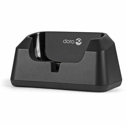 Doro Wireless Cradle for Mobile Phone - 1 Slot - Charging Capability - Black - Desktop, Tabletop