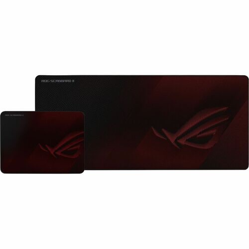 Asus ROG Scabbard II Gaming Mouse Pad - Black - Rubber, Woven Fabric - Spill Resistant, Scratch Resistant, Anti-fray, Stra