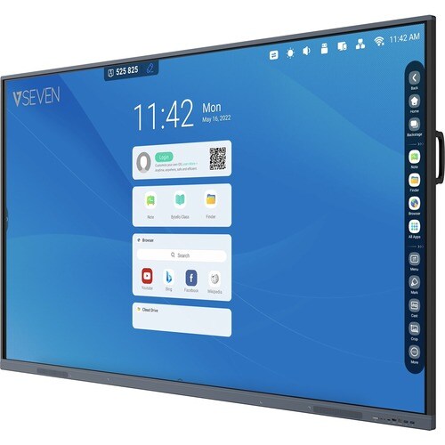 V7 IFP7501-V7 190.5 cm (75") LCD Digital Signage Display - 4 GB - 3840 x 2160 - 2160pWireless LAN - Android 11