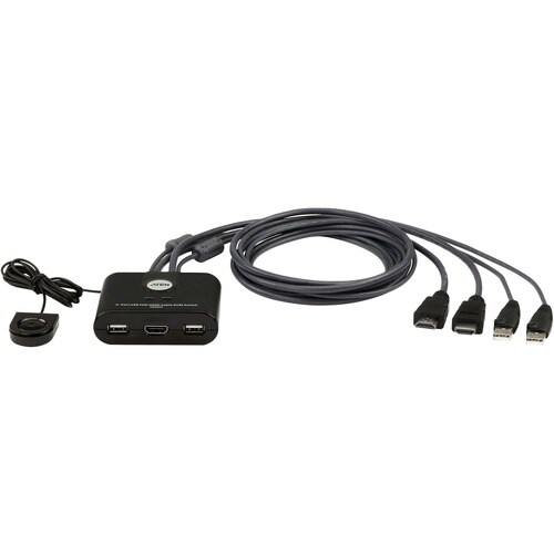 Conmutador KVM ATEN CS22HF - 2 Ordenador(es) - 1 Usuarios locales - 1920 x 1200 - 4 x USB - 3 x HDMI - De Escritorio