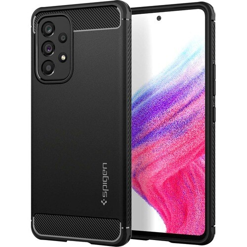 Spigen Rugged Armor Rugged Case for Samsung Galaxy A53 5G Smartphone - Matte Black - Drop Resistant, Shock Absorbing - The