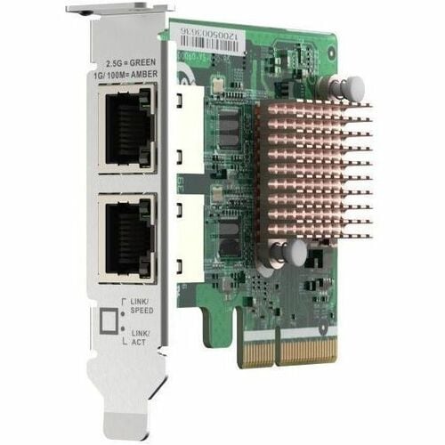 QNAP Placa Ethernet 2.5Gigabit para Dispositivo de armazenamento NAS, Servidor, PC - 2.5GBase-T - Cartão Plug-in - PCI Exp