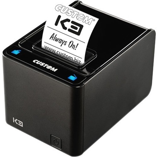 Custom K3 Secretária Impressora térmica direta - Monocromático - Montagem em parede - Impressão recebida - Ethernet - USB 