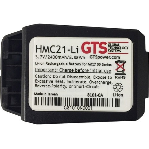 Batteria GTS - Ioni di litio (Li-Ion) - Per Scanner codici a barre - Batteria ricaricabile - 3.7 V DC - 2400 mAh - 8,88 Wh