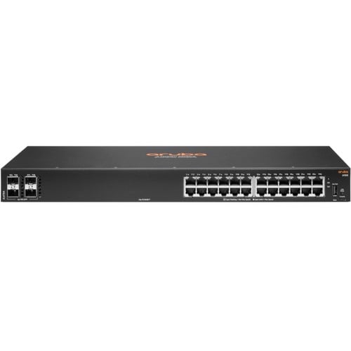 HPE 6100 6100 24G 4SFP+ 24 Ports Ethernet Switch - Gigabit Ethernet, 10 Gigabit Ethernet - 10/100/1000Base-T, 10GBase-X - 