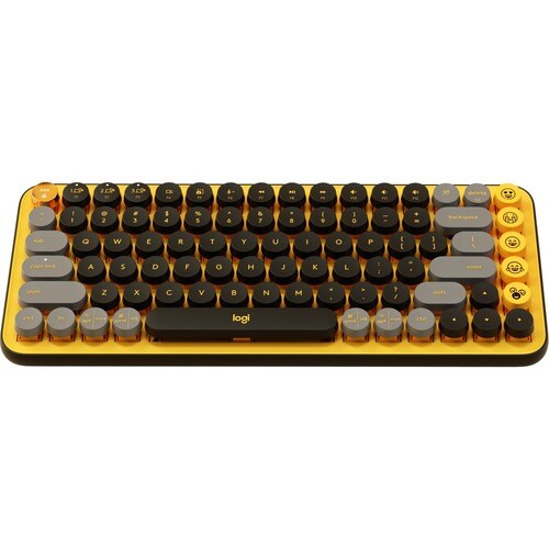 Logitech POP Keys Keyboard - Wireless Connectivity - Bluetooth - 5.1 - 32.81 ft - 4 Hot Key(s) - Emoji Hot Key(s) - Chrome