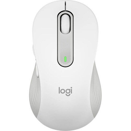 Logitech Signature M650 Mouse - Optical - Wireless - Bluetooth - Raw White - USB - 2000 dpi - Scroll Wheel - 5 Button(s) -