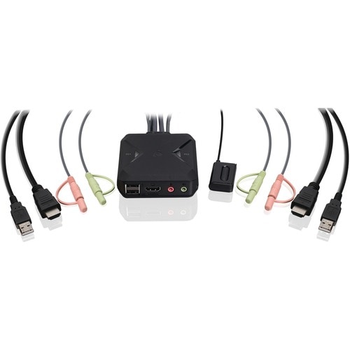 2PORT 4K KVM SWITCH WITH HDMI USB  AUDIO CONNECTIONS