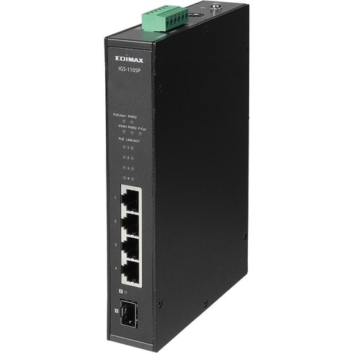 Switch Ethernet Edimax IGS-1105P 5 Porte - Gigabit Ethernet - 10/100/1000Base-T, 1000Base-X - 2 Layer supportato - Modular