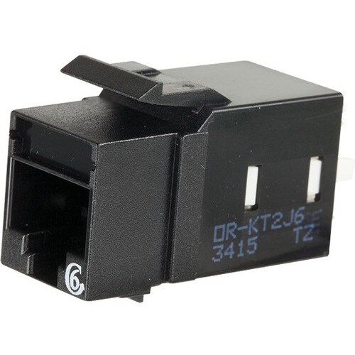 Ortronics Keystone Cat6 Jack Black, 25pk - 25 - 1 x RJ-45 Keystone - Female - Black