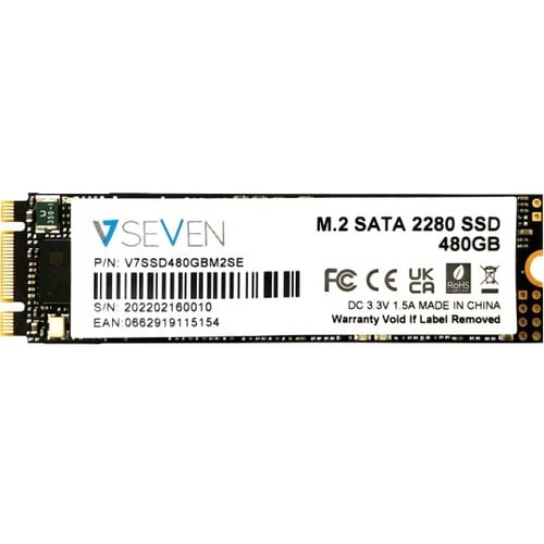 V7 V7SSD480GBM2SE 480 GB Solid State Drive - M.2 Internal - SATA - Mobile Computing Device, Notebook Device Supported