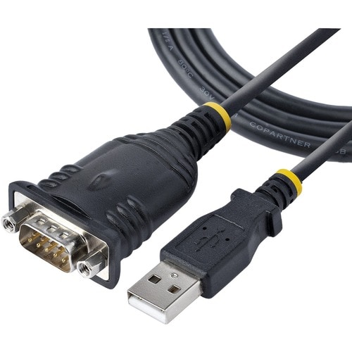 StarTech.com Adaptateur USB vers Série de 1m - Convertisseur DB9 Mâle vers USB - Adaptateur USB RS232, Prolific IC - Windo