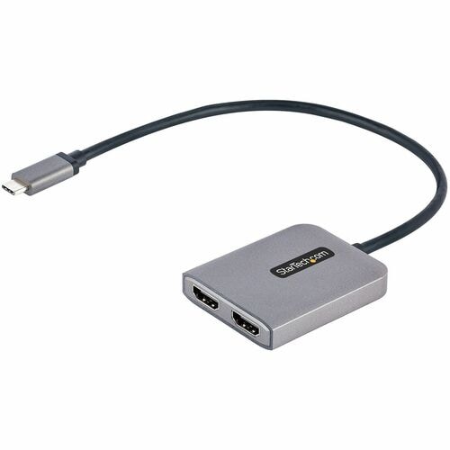 StarTech.com Adaptador USB-C a HDMI Doble - Hub MST USB Tipo C - Divisor Splitter HDMI 4K 60Hz - HDR - Solo Windows - 3840