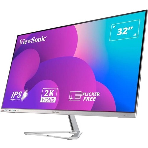 ViewSonic VX3276-2K-MHD-2 32" Class WQHD LCD Monitor - 16:9 - White - 80 cm (31.5") Viewable - In-plane Switching (IPS) Te