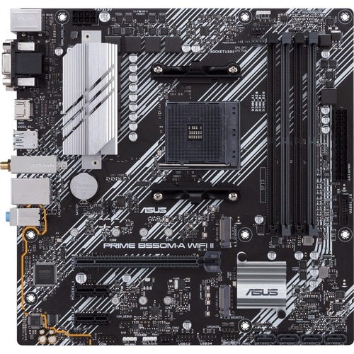 Asus Prime B550M-A WIFI II Desktop Motherboard - AMD B550 Chipset - Socket AM4 - Micro ATX - Ryzen 3, Ryzen 5, Ryzen 7, Ry