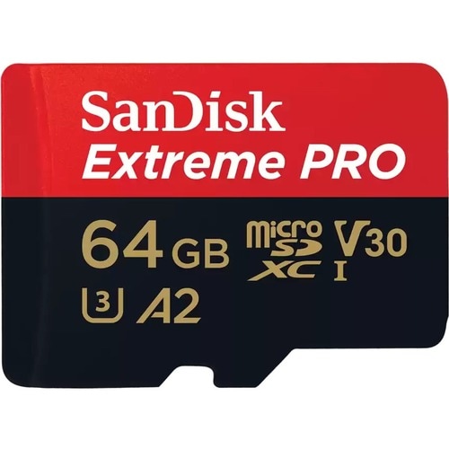 SanDisk Extreme PRO 64 GB Klasse 3/UHS-I (U3) microSDXC - V30 - 200 MB/s Lesegeschwindigkeit - 90 MB/s Schreibgeschwindigkeit