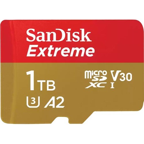 SanDisk Extreme 1 TB Class 3/UHS-I V30 microSDXC - 190 MB/s Read - 130 MB/s Write