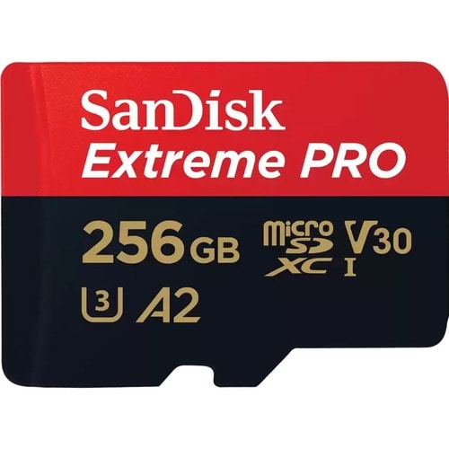 EXTREME PRO MICROSDXC 256GB+SD ADAPTER 200MB/S 140MB/S A2 C10 V
