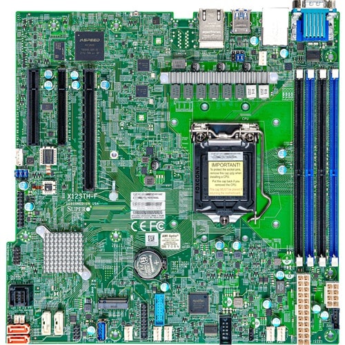 Supermicro X12STH-F Server-Motherboard - Intel C256 Chipsatz - Socket LGA-1200 - Micro ATX - Pentium, Xeon Processor Suppo