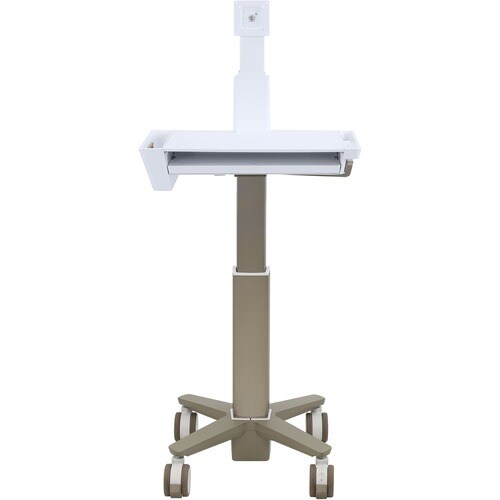 Ergotron CareFit 医疗车 - 9.07 kg 承载量 - 3 脚轮 - 101.60 毫米 脚轮尺寸 - 铝 - 457.2 毫米 宽度 x 424.2 毫米 深度 x 1190 毫米 高度 - 白, 灰