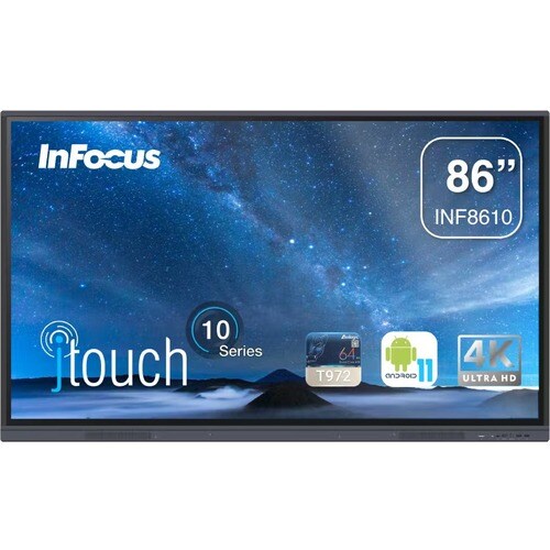 InFocus JTouch INF8610 Collaboration Display - 86" LCD - ARM Cortex A55 1.40 GHz - 4 GB - Infrared (IrDA) - Touchscreen - 