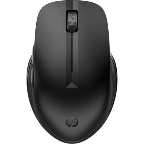 HP 435 Mouse - Bluetooth/Radio Frequency - USB Type A - 5 Button(s) - 4 Programmable Button(s) - Black - 1 - Wireless - 2.