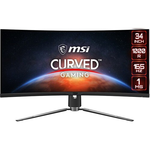 MSI MPG ARTYMIS 343CQR 34" Class UW-QHD Curved Screen Gaming LCD Monitor - 21:9 - Black - 86.4 cm (34") Viewable - Vertica