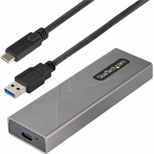 StarTech.com USB-C 10Gbps to M.2 NVMe or M.2 SATA SSD Enclosure, Tool-free M.2 PCIe/SATA SSD Aluminum Enclosure, USB-C & U