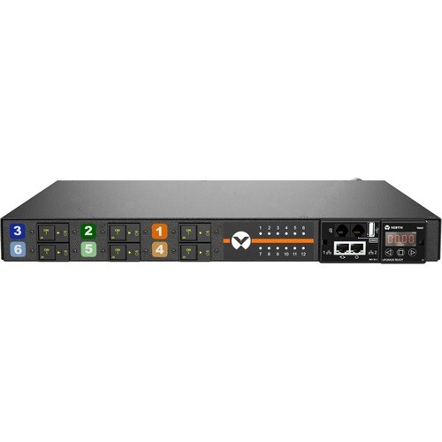 VERTIV MGU3E1R6-12CF13-3PS56B2H10-S PDU - Switched - 3P+N+E (IP44) - 12 x Combination C13/C19 - 32 A - 230 V AC, 400 V AC 
