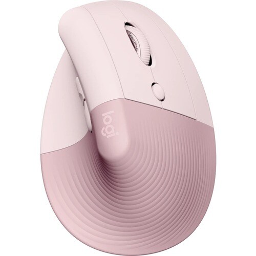 Logitech Lift Mouse - Bluetooth/Radio Frequency - USB Type A - Optical - 6 Button(s) - Rose - Wireless - 2.40 GHz - 4000 d