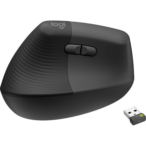 Logitech Lift Maus - Bluetooth - USB - 6 Taste(n) - Graphit - Kabellos - 4000 dpi Auflösung - Scroll-Rad - Small/Medium Ha