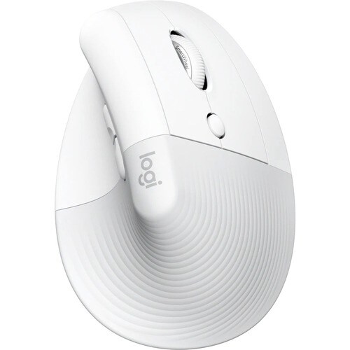Logitech Lift Mouse - Bluetooth/Radio Frequency - USB Type A - Optical - 6 Button(s) - 4 Programmable Button(s) - Off Whit
