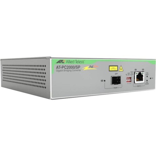 Convertisseur de Média/Transceiver Allied Telesis PC2000/SP - Conforme aux normes TAA - 1 Port(s)Réseau (RJ-45) - 1 x Port