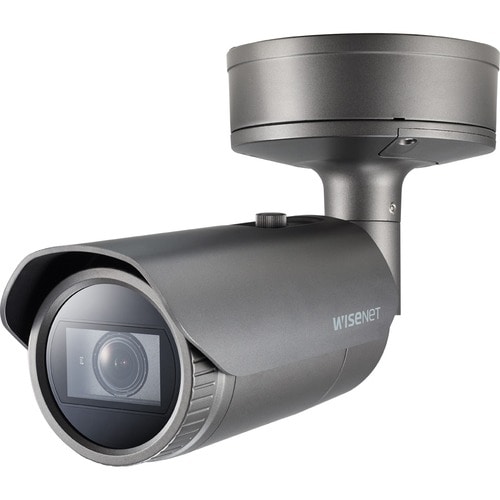 Wisenet PNO-A9081RLP 4K Network Camera - Color - Bullet - Dark Gray - 98.43 ft Infrared Night Vision - H.265, H.264, Motio