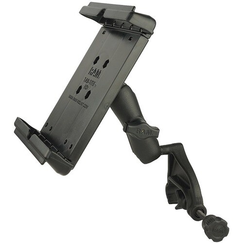 RAM Mounts Tab-Tite Yoke Clamp Mount for iPad mini with Heavy Duty Cases - 9.5" Height x 5.7" Width x 1" Depth - Aluminum,