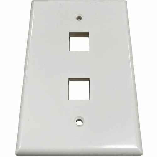 Eaton Tripp Lite Series Safe-IT 2-Port Single-Gang Keystone Wall Plate, Antibacterial, Ivory Gloss, TAA - 2 x Total Number