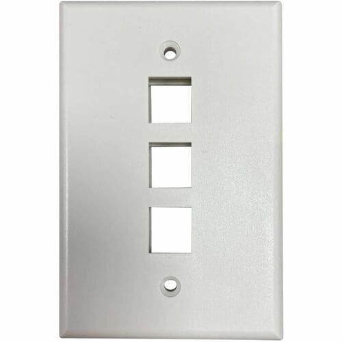 Eaton Tripp Lite Series Safe-IT 3-Port Single-Gang Keystone Wall Plate, Antibacterial, Ivory Matte, TAA - 3 x Total Number