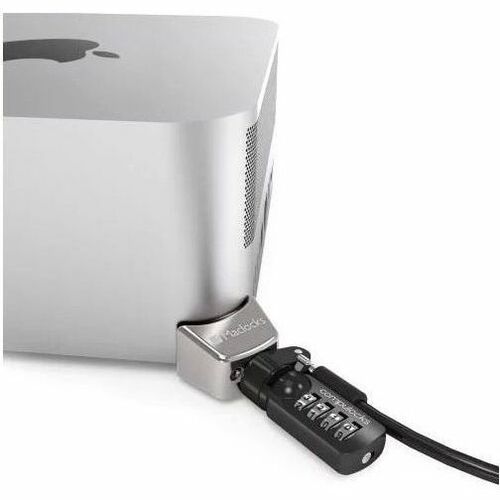 Compulocks Mac Studio Ledge Lock Adapter with Combination Cable Lock Silver - This powerful locking mechanism secures your