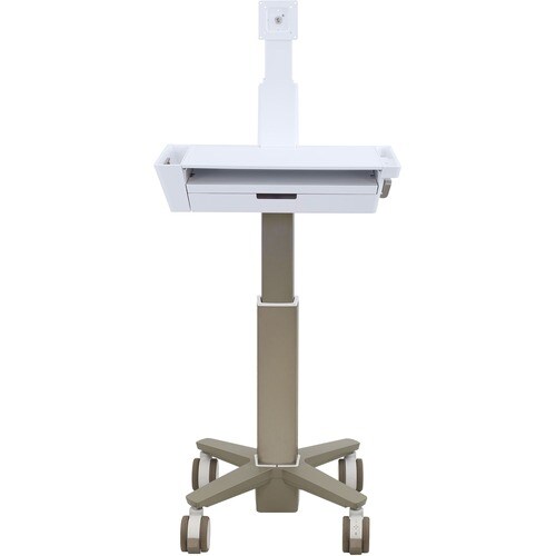 Ergotron CareFit Medical Trolley - 1 Drawer - 9.07 kg Load Capacity - 3 Casters - 101.60 mm Caster Size - Aluminium - 457.